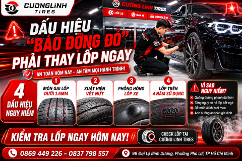 4 Dấu Hiệu Cảnh Báo Đã Đến Lúc Thay Lốp Xe Ô Tô