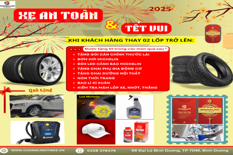Cường Linh Tires Miễn phí kiểm tra nhanh. Chương trình thay 02 lốp trở lên