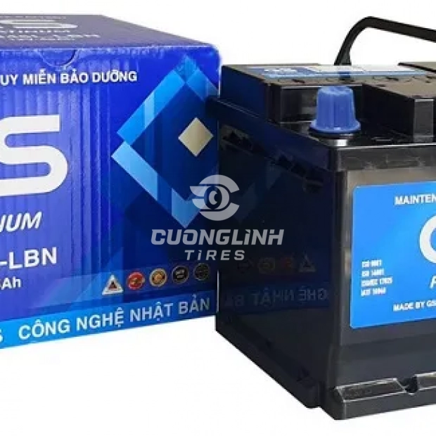 BÌNH ẮC QUY Ô TÔ GS MF DIN45L-LBN (12V - 45Ah)